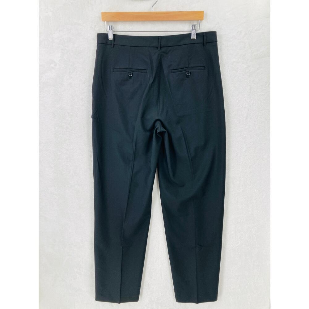 Banana Republic Pants Womens 12 Sculpted Stretch Pleated Black Trousers New Flaw - Picture 8 of 14